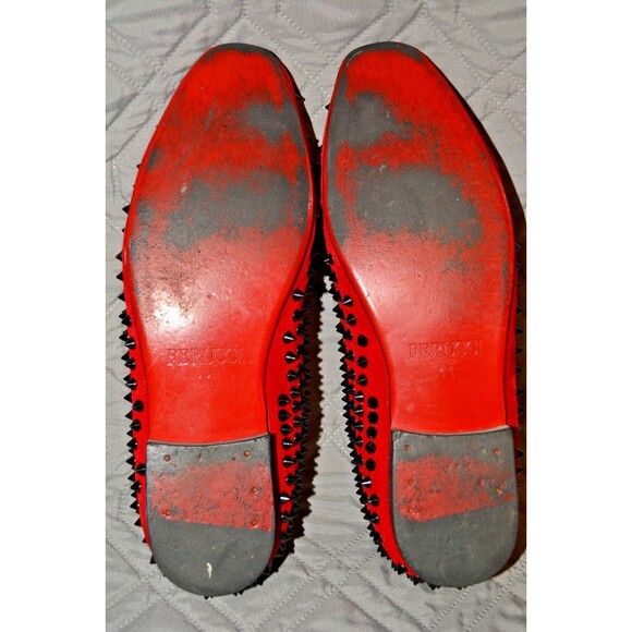 Ferucci Red Studded Spike Loafers Mens Size 11 Slip On Dress Shoes Prom Wedding main image 8
